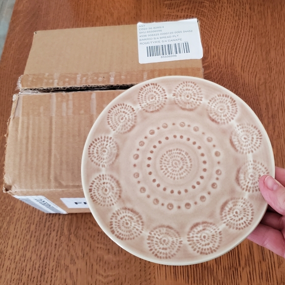 Anthropologie Old Havana Bread Plates - set of 4 - Rose/neutral - Picture 11 of 12